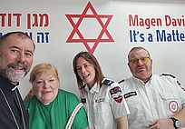 Revd Elaine (2nd left) at Magon David Adom - Israel's emergency service HQ Revd Elaine (2nd left) at Magon David Adom - Israel's emergency service HQ