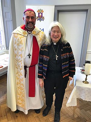 Revd Dr Christina Loughran & Bishop Adrian
