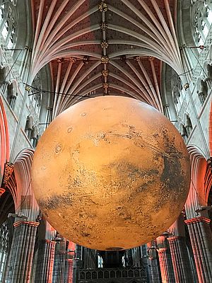 Revd Dr Christina Loughran represented OCAC at the Exeter Cathedral Moon Exhibit